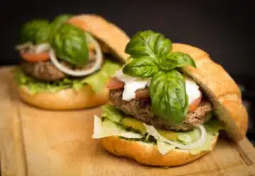 hamburger, snack, burger
