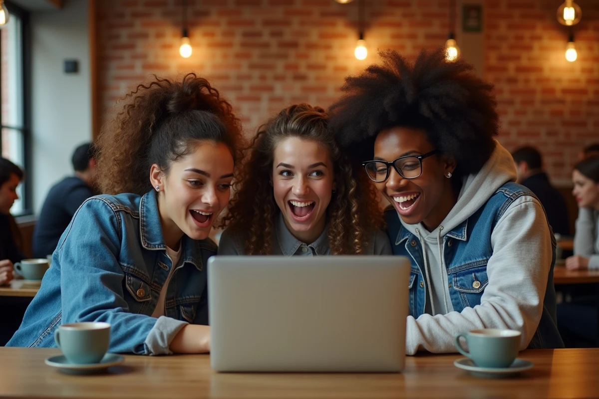 Groupe de jeunes lecteurs réagissant à la lecture du scan One Piece 1143 en version française dans un café, ambiance communauté manga 2026