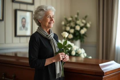 Cérémonie funéraire pour rendre hommage à un proche décédé