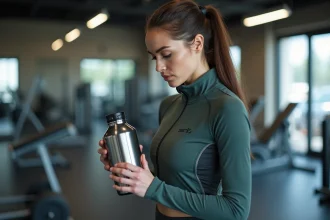 Gourde de 2 litres pour sportifs en pleine activité extérieure