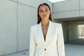 Tenue minimaliste chic avec des détails subtils et modernes