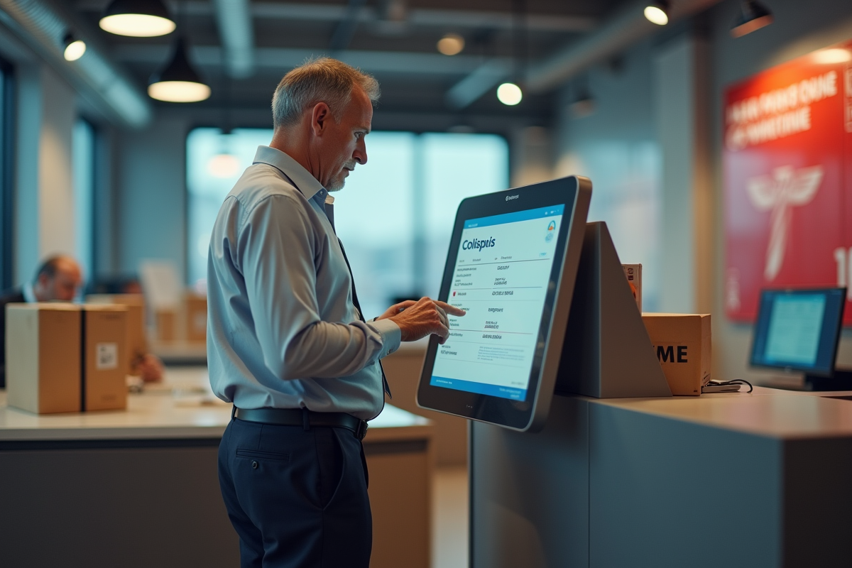 Homme vérifiant le suivi d