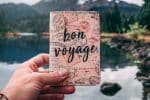 white Bon Voyage leather bi-fold wallet