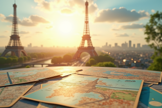 Monuments célèbres des capitales F comme la Tour Eiffel